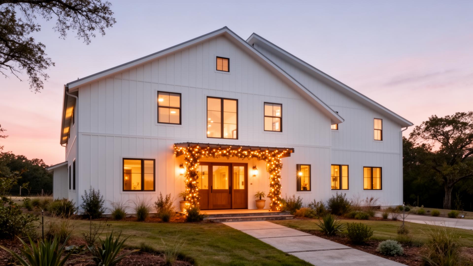 Deer Creek barn at twilight